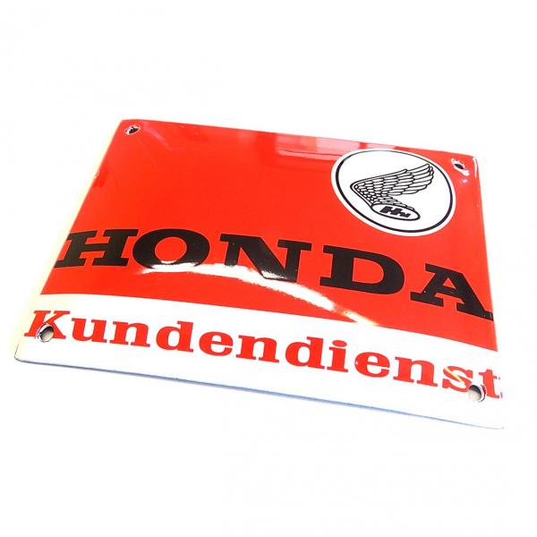 Workshop sign enamel "HONDA Kundendienst" 14 x 10 cm