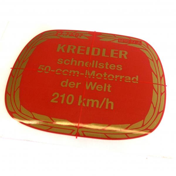 Sticker KREIDLER, red/gold