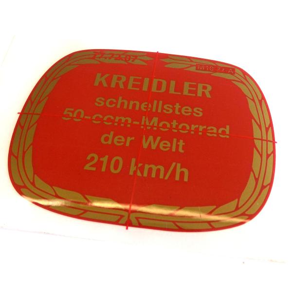 Sticker KREIDLER, red/gold
