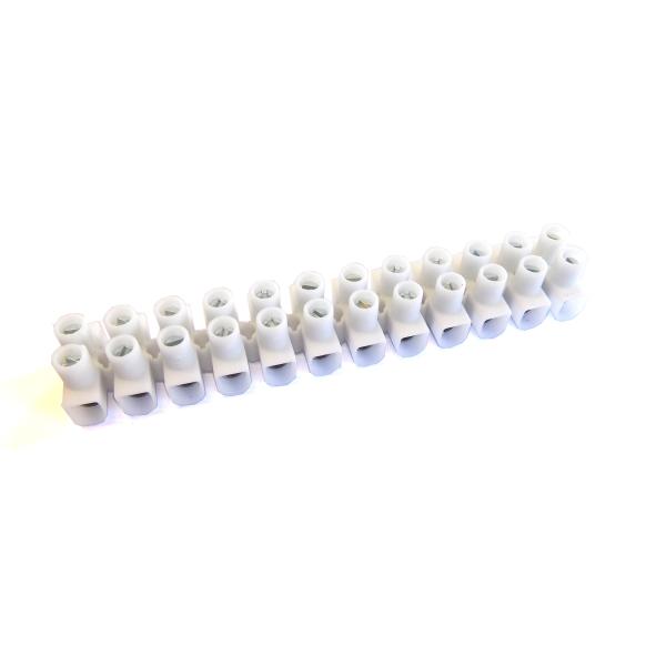 Klemmleiste 1 - 4mm², 12polig, PVC weiß