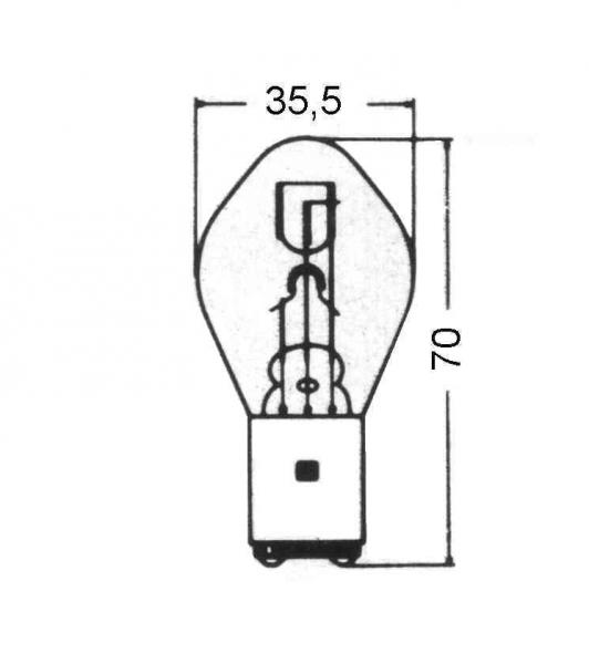 Glühlampe 12V 15/15W