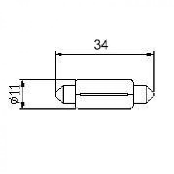 Glühlampe 12V 10W Soffitte 11x34