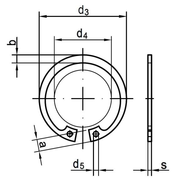 Sicherungsring DIN 472 - 9 - I -  St