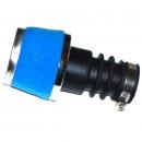 Power filter Ø 19/28 mm straight, blue