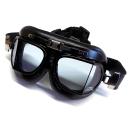 Motorradbrille Klassik, schwarz
