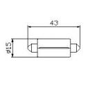 Glühlampe 6V 21W Soffitte 15x43